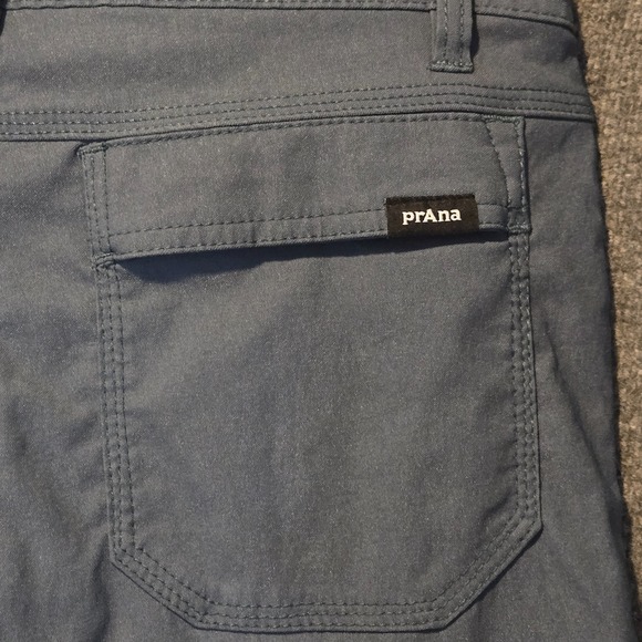 Prana Stretch Zion Pants Mens 28x30 (L29) Outdoor Slim Fit Belted Hiking Blue - Picture 11 of 14